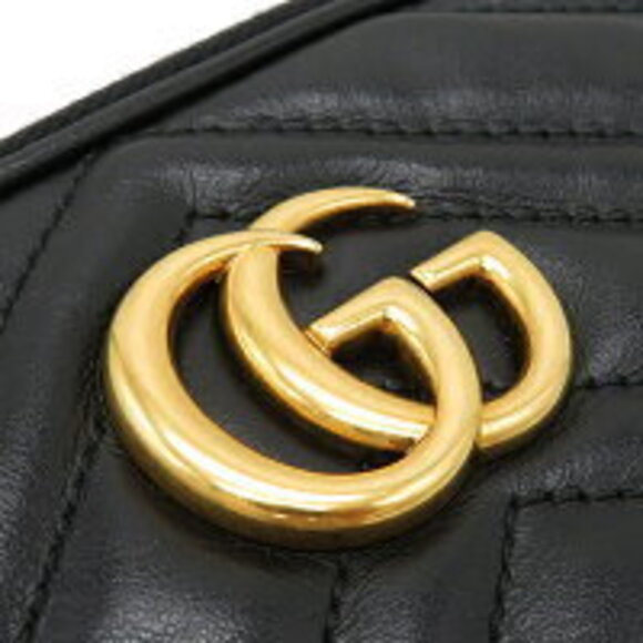 Gucci GG Marmont chain Shoulder Bag black quilted leather - Picture 9 of 13